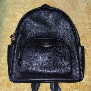 *Like New!* Black Leather Coach Medium Sized Backpack with Gold Hardware